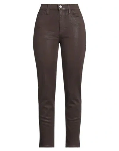 Frame Woman Jeans Dark Brown Size 25 Cotton, Polyester, Elastane