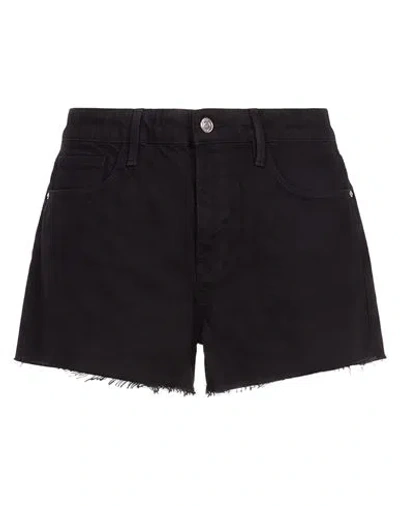 Frame Woman Denim Shorts Black Size 27 Cotton
