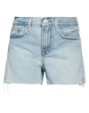 Frame Woman Denim Shorts Blue Size 25 Cotton In Blue