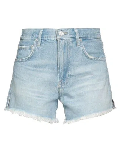 Frame Woman Denim Shorts Blue Size 25 Recycled Cotton, Post-consumer Recycled Cotton