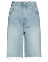 Frame Woman Denim Shorts Blue Size 28 Cotton In Blue