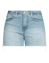 Frame Woman Denim Shorts Blue Size 29 Cotton In Blue
