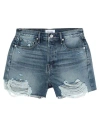 Frame Woman Denim Shorts Blue Size 26 Cotton, Re-used Cotton In Blue