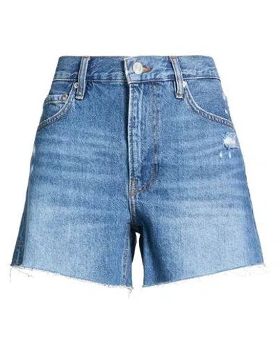 Frame Woman Denim Shorts Blue Size 28 Recycled Cotton, Post-consumer Recycled Cotton