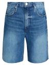 Frame Woman Denim Shorts Blue Size 30 Cotton In Blue