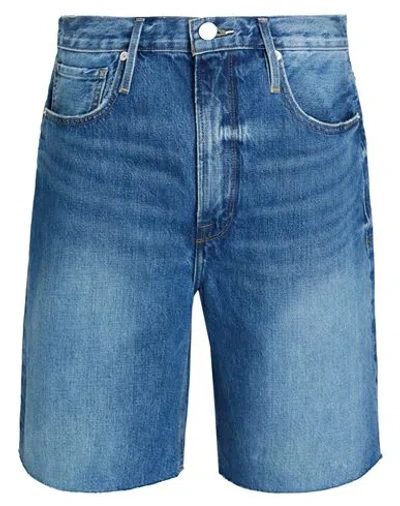 Frame Woman Denim Shorts Blue Size 30 Cotton