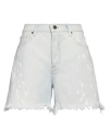 Frame Woman Denim Shorts Blue Size 32 Cotton, Recycled Cotton In Blue