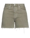 Frame Woman Denim Shorts Military Green Size 30 Cotton