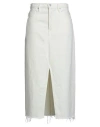 Frame Woman Denim Skirt Off White Size 30 Cotton In White
