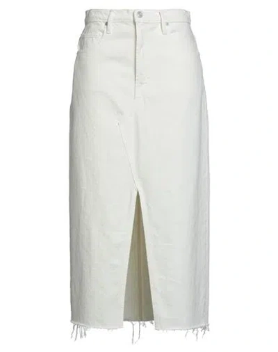 Frame Woman Denim Skirt Off White Size 30 Cotton