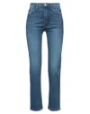 Frame Woman Jeans Blue Size 24 Organic Cotton, Elastane In Blue