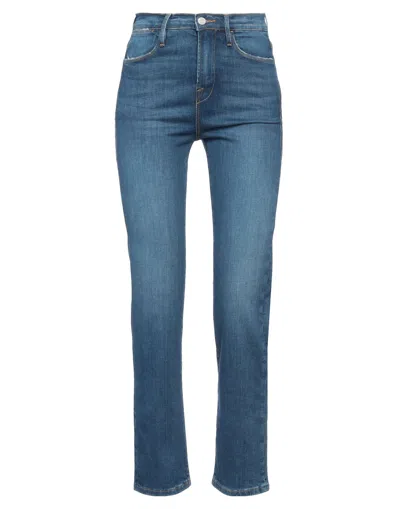 Frame Woman Jeans Blue Size 24 Organic Cotton, Elastane