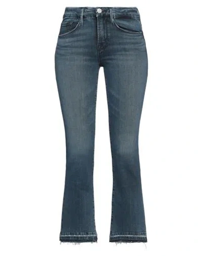 Frame Woman Jeans Blue Size 25 Lyocell, Cotton, Recycled Cotton, Elasterell-p, Elastane
