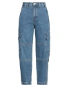 Frame Cropped High-rise Utility Jeans In Blue