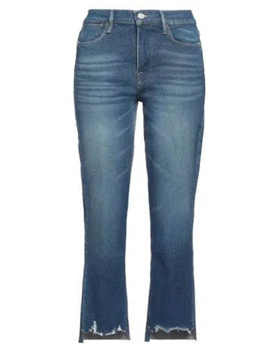 Frame Woman Jeans Blue Size 27 Lyocell, Recycled Cotton, Cotton, Elastane
