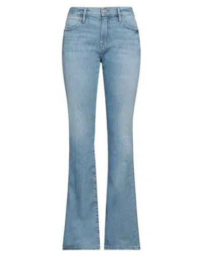 FRAME FRAME WOMAN JEANS BLUE SIZE 28 COTTON, ELASTANE