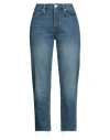 Frame Woman Jeans Blue Size 28 Cotton, Post-consumer Recycled Cotton In Blue
