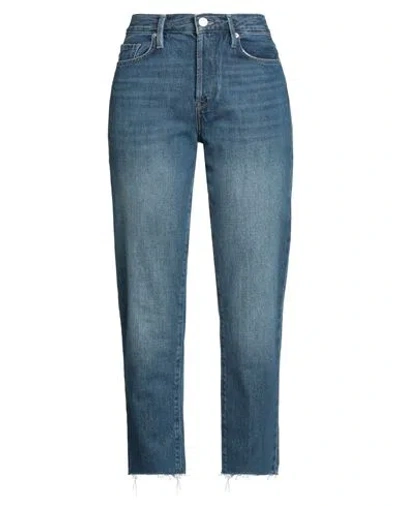 Frame Woman Jeans Blue Size 28 Cotton, Post-consumer Recycled Cotton
