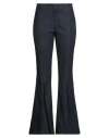 Frame Stretch-knit Flared Pants In Blue
