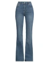 Frame Woman Jeans Blue Size 28 Organic Cotton, Cotton, Recycled Polyester, Elastane In Blue