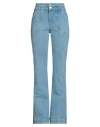 Frame Woman Jeans Blue Size 29 Lyocell, Recycled Cotton, Cotton, Elastane