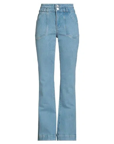 Frame Woman Jeans Blue Size 29 Lyocell, Recycled Cotton, Cotton, Elastane