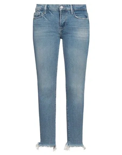Frame Woman Jeans Blue Size 29 Lyocell, Recycled Cotton, Cotton, Elastane