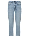 Frame Woman Jeans Blue Size 30 Cotton, Recycled Cotton In Blue