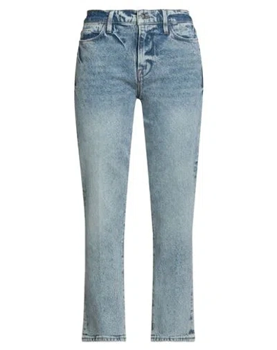 Frame Woman Jeans Blue Size 30 Lyocell, Recycled Cotton, Cotton, Elastane