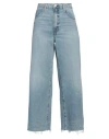 Frame Woman Jeans Blue Size 30 Recycled Cotton, Post-consumer Recycled Cotton In Blue
