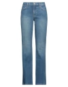 Frame Woman Jeans Blue Size 31 Lyocell, Recycled Cotton, Cotton, Elastane In Blue