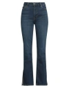 Frame Woman Jeans Blue Size 31 Organic Cotton, Cotton, Recycled Polyester, Elastane In Blue