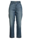 Frame Woman Jeans Blue Size 31 Recycled Cotton, Post-consumer Recycled Cotton In Blue