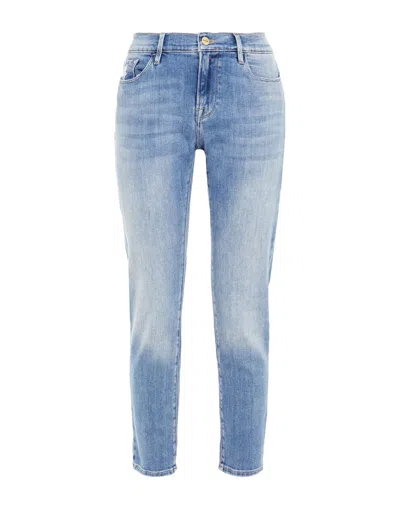 Frame Woman Jeans Blue Size 32 Cotton, Modal, Elasterell-p, Elastane