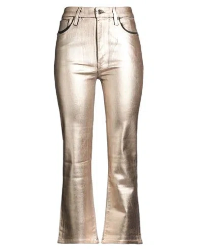 Frame Woman Jeans Bronze Size 27 Cotton, Recycled Cotton, Recycled Polyester, Modal, Elastane In Neutral