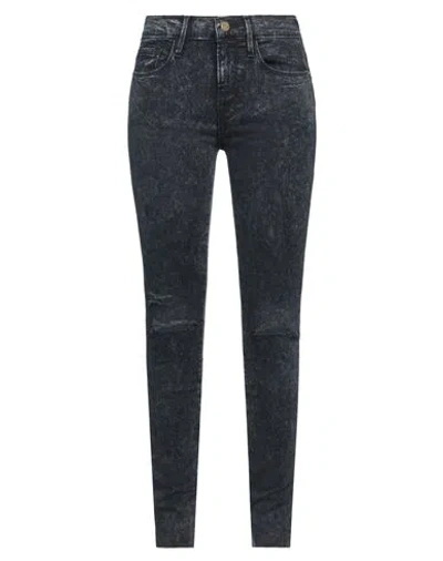 Frame Woman Jeans Charcoal Size 25 Lyocell, Cotton, Polyester, Elastane In Grey
