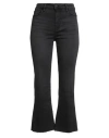 Frame Woman Jeans Charcoal Size 29 Cotton, Modal, Polyester, Elastane In Black