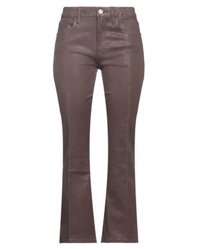 Frame Woman Jeans Chocolate Brown Size 29 Cotton, Polyester, Elastane