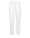 Frame Woman Jeans Ivory Size 25 Cotton, Pre-consumer Recycled Cotton, Elastane In White