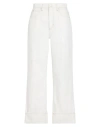 Frame Woman Jeans Off White Size 27 Cotton In Off White