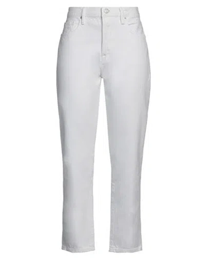 Frame Woman Denim Pants White Size 24 Cotton