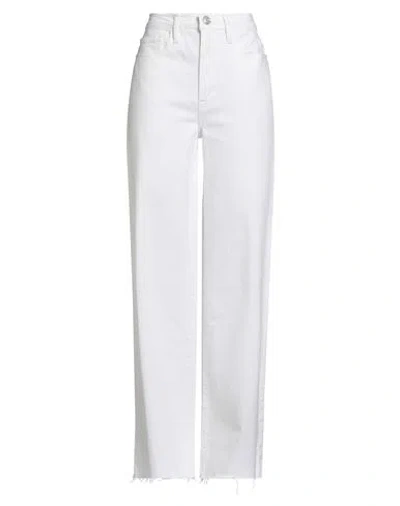 Frame Woman Jeans White Size 30 Cotton, Pre-consumer Recycled Cotton, Elastane
