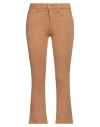 Frame Woman Pants Camel Size 26 Cotton, Polyester, Elastane In Beige