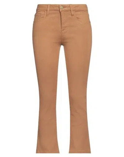 Frame Woman Pants Camel Size 26 Cotton, Polyester, Elastane In Beige