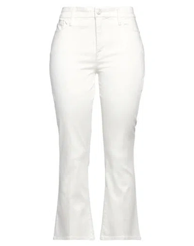 Frame Woman Pants Ivory Size 31 Cotton, Polyester, Elastane In White