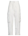 Frame Wide-leg Cargo Trousers In White