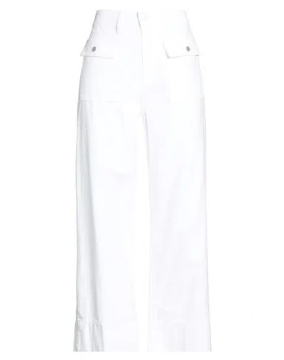 Frame Woman Pants White Size 30 Cotton