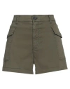Frame Woman Shorts & Bermuda Shorts Military Green Size 26 Cotton, Elastane