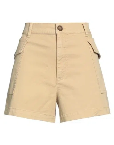 Frame Woman Shorts & Bermuda Shorts Sand Size 30 Cotton, Elastane In Beige