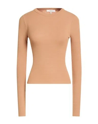 Frame Woman Sweater Camel Size L Modal, Elastane In Neutral